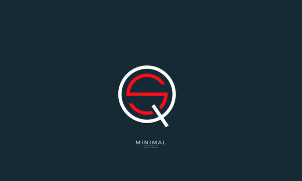 Alphabet letter icon logo QS or SQ