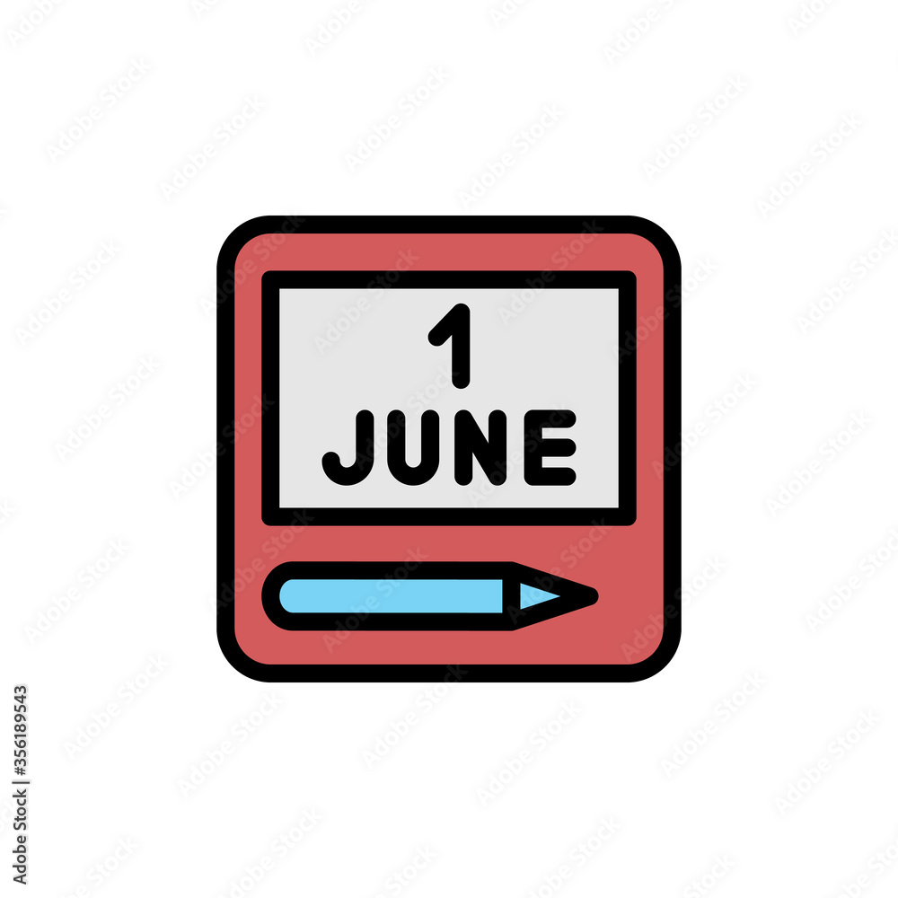 Poster sketchpad icon. simple color with outline vector elements of children's day icons for ui and ux, web