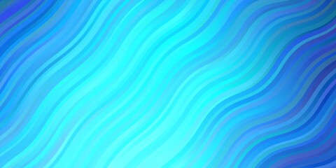 Obraz premium Light BLUE vector layout with curves. Bright sample with colorful bent lines, shapes. Pattern for websites, landing pages.