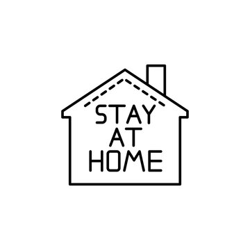 House, stay at home icon. Simple line, outline vector elements of viral pandemic icons for ui and ux, website or mobile application