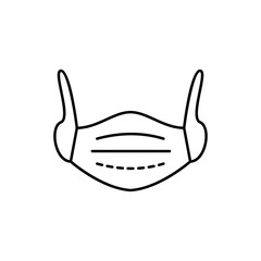 Mask, protection icon. Simple line, outline vector elements of viral pandemic icons for ui and ux, website or mobile application