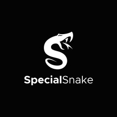 Letter S for special snake logo design