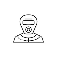 Protective suit, avatar icon. Simple line, outline vector elements of viral pandemic icons for ui and ux, website or mobile application
