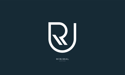 Alphabet letter icon logo RU