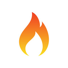 Fire flame logo vector design template