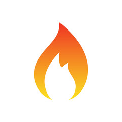Fire flame logo vector design template