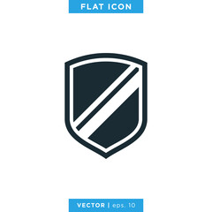 Shield Icon Vector Logo Flat Design Template.