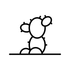 Cactus, stone icon. Simple line, outline vector elements of wilderness icons for ui and ux, website or mobile application