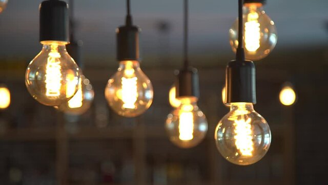 Decorative bulbs in vintage style Edison.beautiful lighting decoration