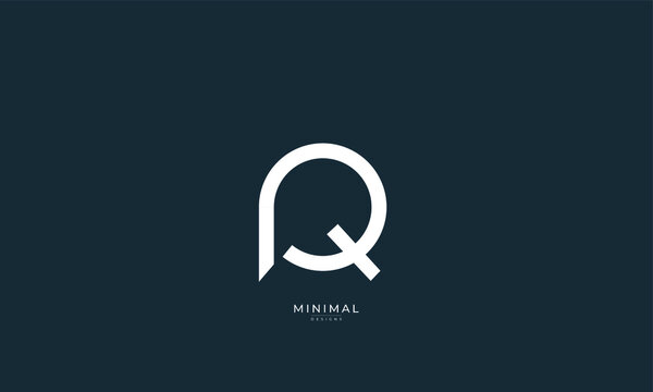 Alphabet letter icon logo PQ or QP