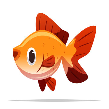 recommend clip art: Cartoon fancy goldfish vector isolated illustration