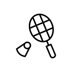 Badminton, game icon. Simple line, outline vector elements of free time icons for ui and ux, website or mobile application