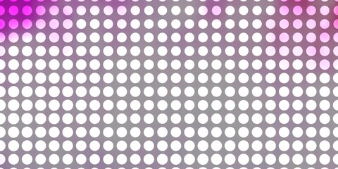 Light Purple, Pink vector template with circles. Colorful illustration with gradient dots in nature style. Pattern for business ads.