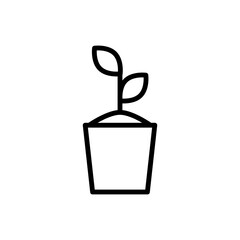 Plant, gardening icon. Simple line, outline vector elements of free time icons for ui and ux, website or mobile application