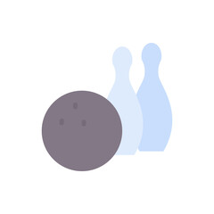 Bowling, game icon. Simple color vector elements of free time icons for ui and ux, website or mobile application