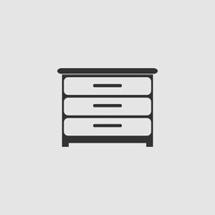 Furniture icon flat.