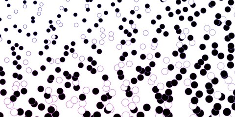 Dark Purple, Pink vector background with spots. Abstract decorative design in gradient style with bubbles. Design for your commercials.