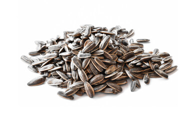 A pile of dried sunflower seeds.