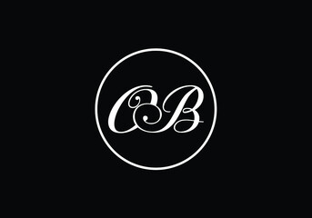 Initial Monogram Letter O B Logo Design Vector Template. O B Letter Logo Design