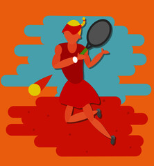 A tennis player