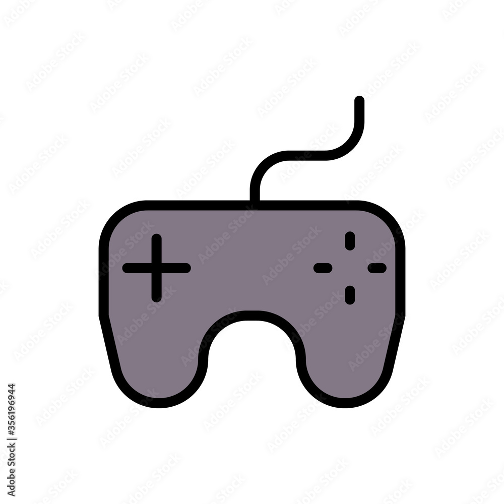 Poster gamepad, joystick icon. simple color with outline vector elements of free time icons for ui and ux, 