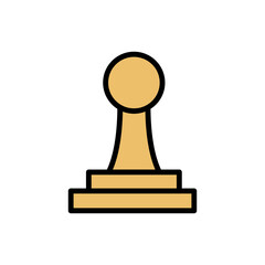 Chess, game icon. Simple color with outline vector elements of free time icons for ui and ux, website or mobile application