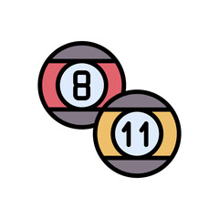 Billiards, sport icon. Simple color with outline vector elements of free time icons for ui and ux, website or mobile application