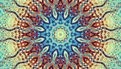 Abstract geometrical background. Ornamental symmetric pattern