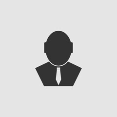 Businessman icon flat.