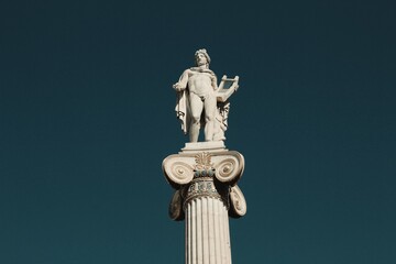 Statue of Greek god Apollo, Academy of Athens, Athens, Greece.