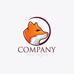 Obraz premium head Fox logo design mascot vector illustration Creative