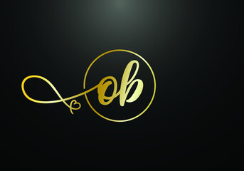 Initial Monogram Letter O B Logo Design Vector Template. O B Letter Logo Design