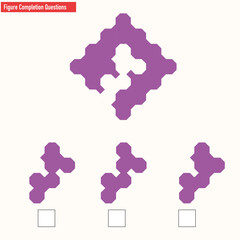 Intelligence puzzle, Find the missing piece, visual intelligence questions, IQ Test