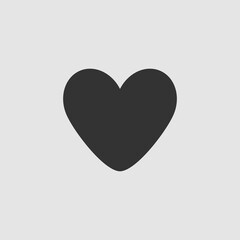 Heart icon flat.