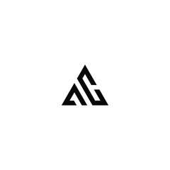 ac letter vector logo abstract - obrazy, fototapety, plakaty