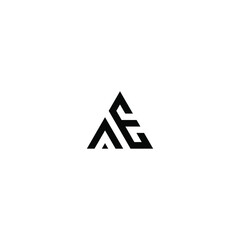 ae letter vector logo abstract