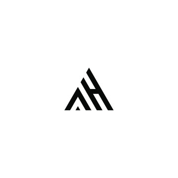 ah letter vector logo abstract