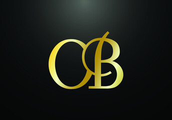 Initial Monogram Letter O B Logo Design Vector Template. O B Letter Logo Design