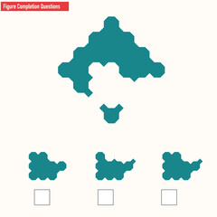 Intelligence puzzle, Find the missing piece, visual intelligence questions, IQ Test