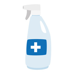 Hands sanitizer bottle design, Disinfects clean antibacterial and hygiene theme Vector illustration