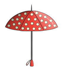 Vector colored umbrella icon isolated on white background. Colorfulrain shield illustration. Cartoon style