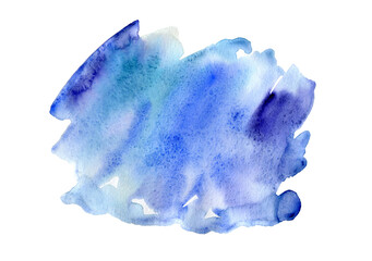 Abstract watercolor on white background. The color splashing in the paper. It is a hand drawn. Bright colors. Liquid paints. Creative artwork.