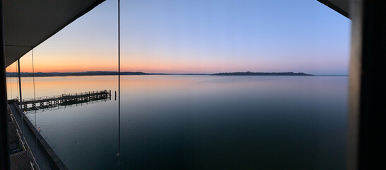 Sunrise at Lake Chiemsee panorama - Bavaria