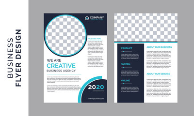 Corporate Business flyer template vector design, Flyer Template Geometric shape used for business poster layout, IT Company flyer, corporate banners, and leaflets. Graphic design layout with triangle