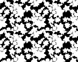 Floral seamless pattern with different flowers and leaves. Botanical illustration hand painted.