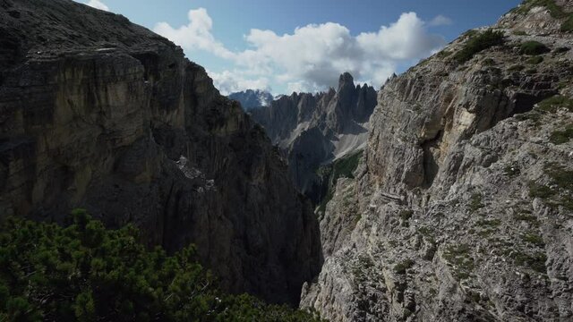 Dolomites panning up in valley with Nikon Z6 and Atomos Ninja V ProRES