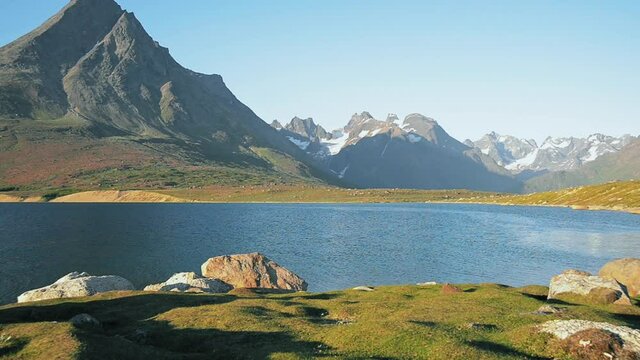 WS PAN Landscape with mountain range and fjord / Tasermiut, Kujalleq, Greenland