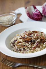 radicchio risotto, italian cuisine