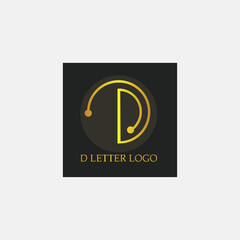 letter D elegant creative logo background illustration of vector design technology