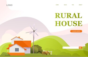 Homepage Countryside Conceptual Banner Template